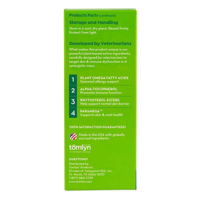 Tomlyn Dermal Soothe Plant Based Omega Concentrate Skin & Immune Supplement for Dogs with Hemp Seed Oil, 4 oz