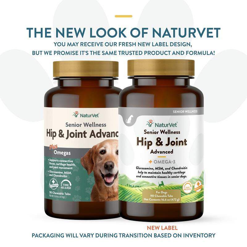 NaturVet Senior Hip & Joint Advanced Formula, 90 Tabs