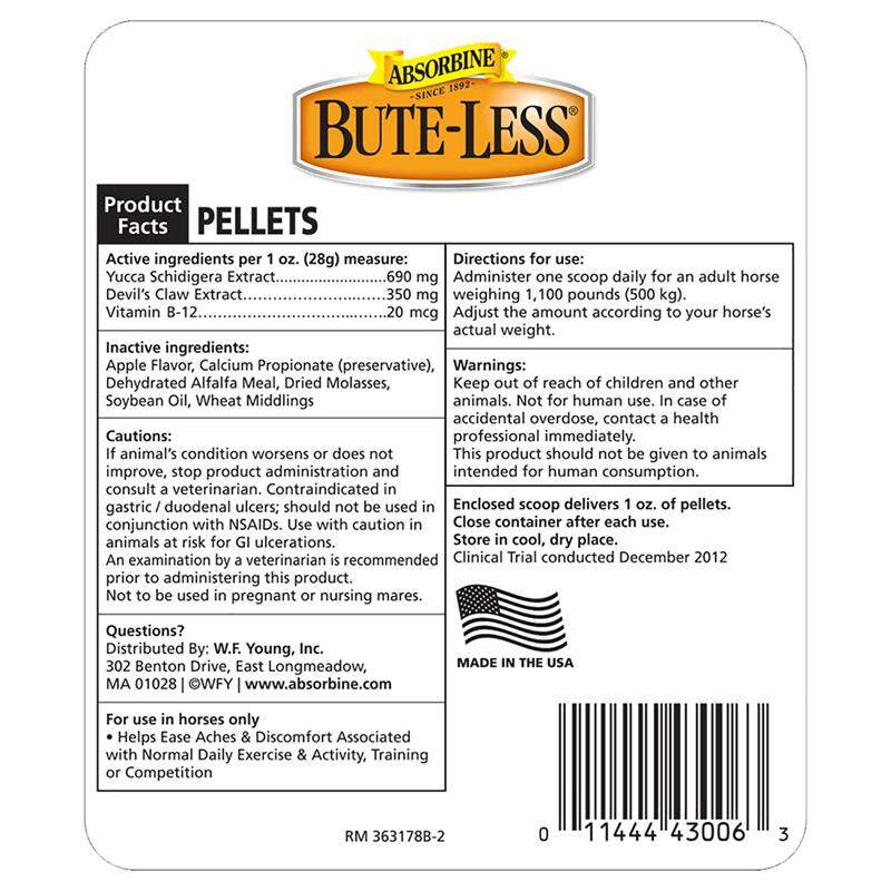 Absorbine Bute-Less Comfort & Recovery Supplement Pellets