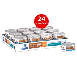 Hill's Prescription Diet k/d Kidney Care with Tuna Canned Cat Food, 24 x 5.5 oz cans