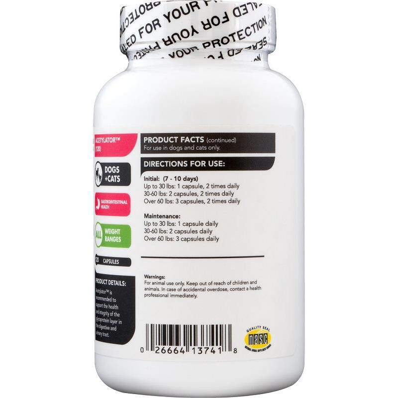VetriScience Healthy Gut & Digestion Acetylator, 120 Caps