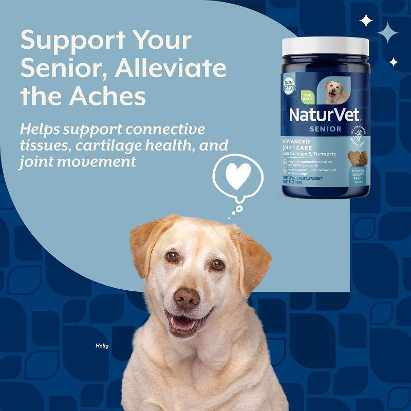 NaturVet Senior Advanced Joint Health Supplement Soft Chews for Dogs