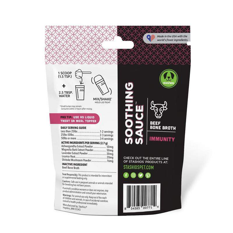 Stashios Soothing Sauce for Dogs & Cats, Beef Immunity