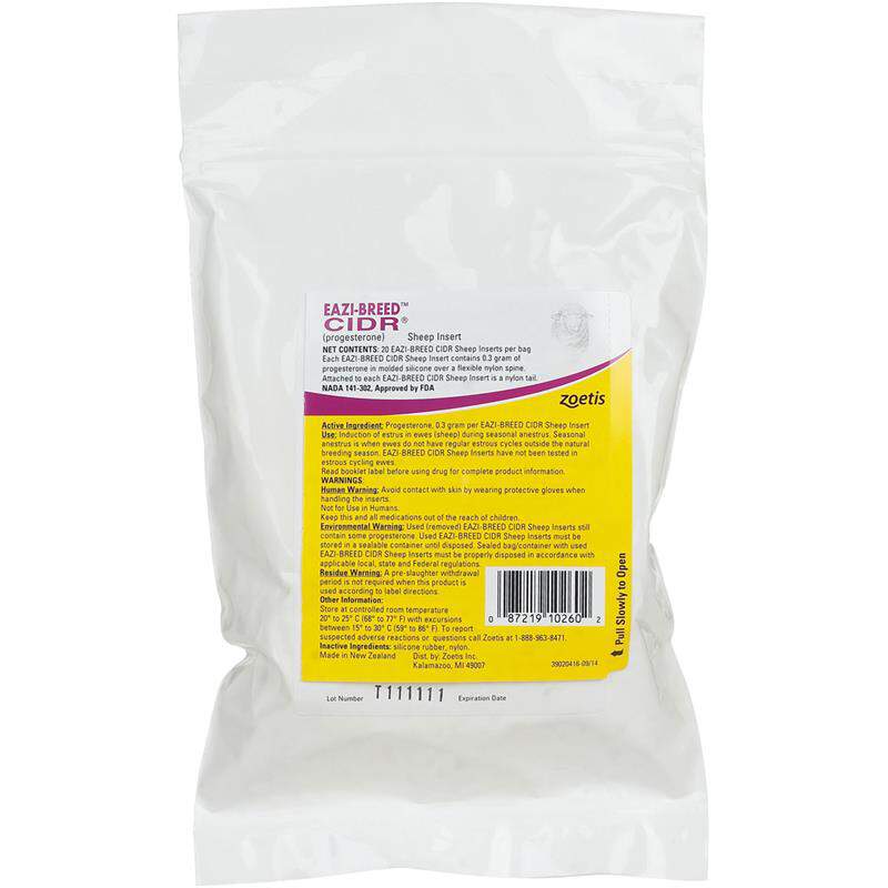 Eazi-Breed CIDR Sheep Inserts, 20 per Bag