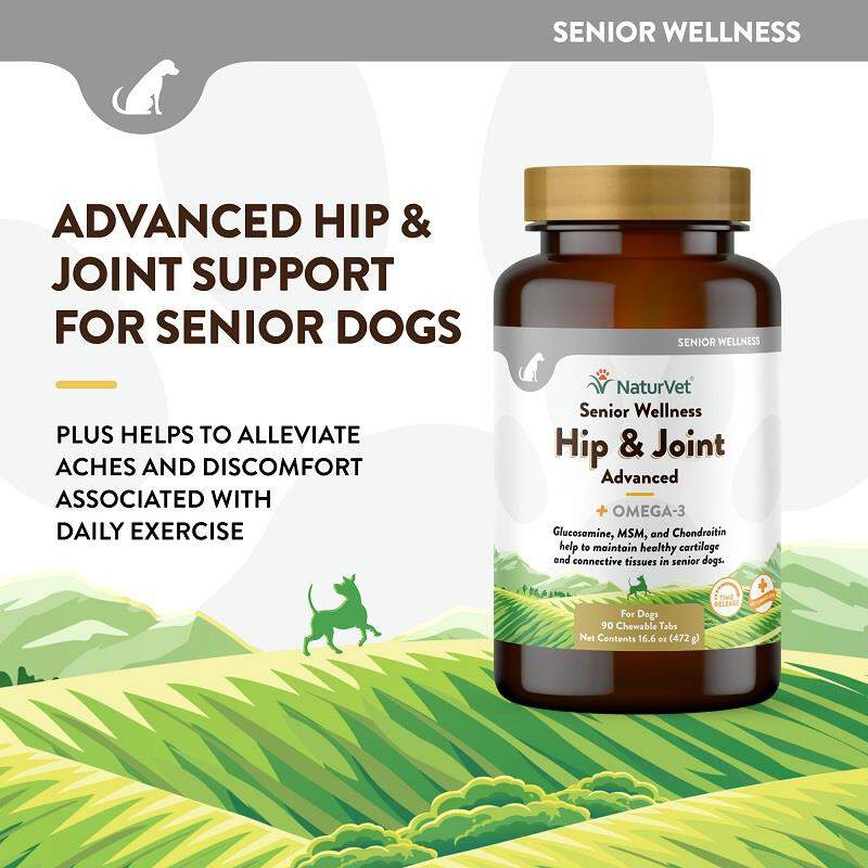 NaturVet Senior Hip & Joint Advanced Formula, 90 Tabs