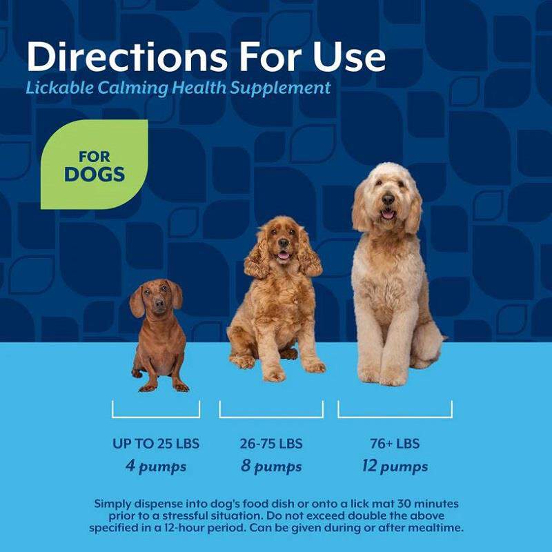 NaturVet Lickable Calming Health Supplement for Dogs, Peanut Butter Flavor, 6.4 fl oz