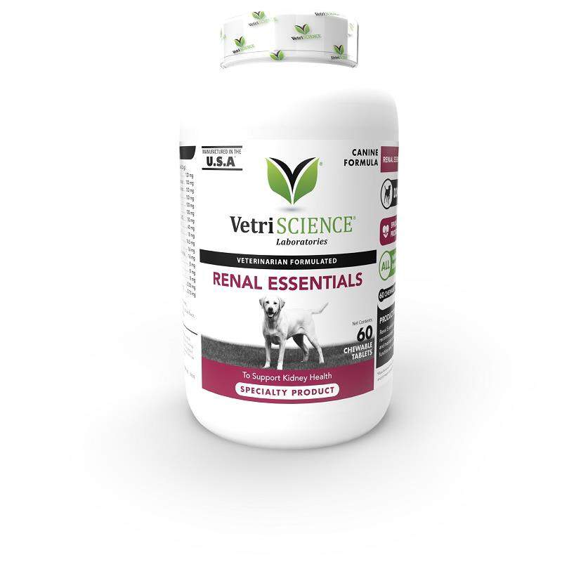 VetriScience Kidney Health Renal Essentials for Dogs, 60 Chew Tabs