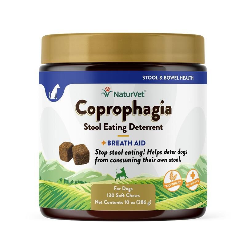 NaturVet Coprophagia Stool Eating Deterrent Plus Breath Aid, 130 Soft Chews