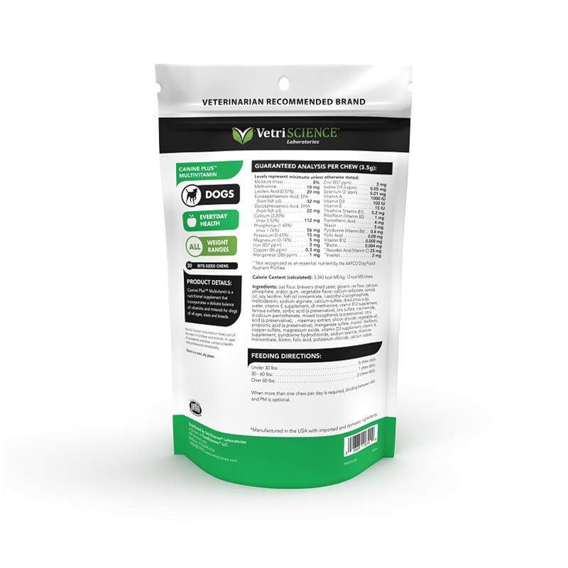 VetriScience Canine Plus Multivitamin, 30 Bite-Sized Chews