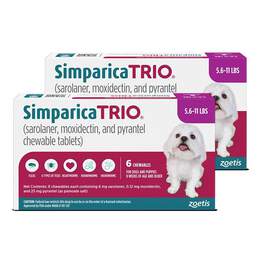 Simparica Trio Chewable Tablets for Dogs 5.6 - 11 lbs Purple, 12 Month Supply