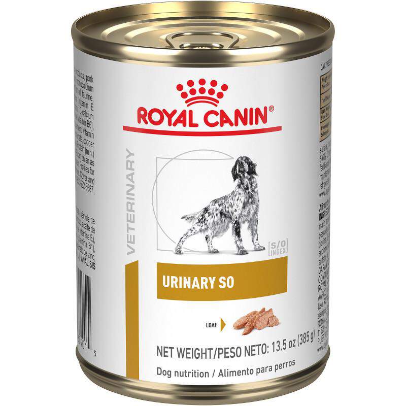 Royal Canin Veterinary Diet Adult Urinary SO Loaf in Sauce Canned Dog Food, 13.5 oz cans