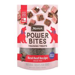 Merrick Power Bites Real Beef Soft + Chewy Dog Treats, 6 oz