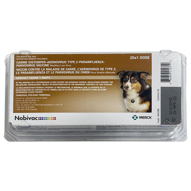 Nobivac Canine 1-DAPPv (5 Way) 25 ds tray