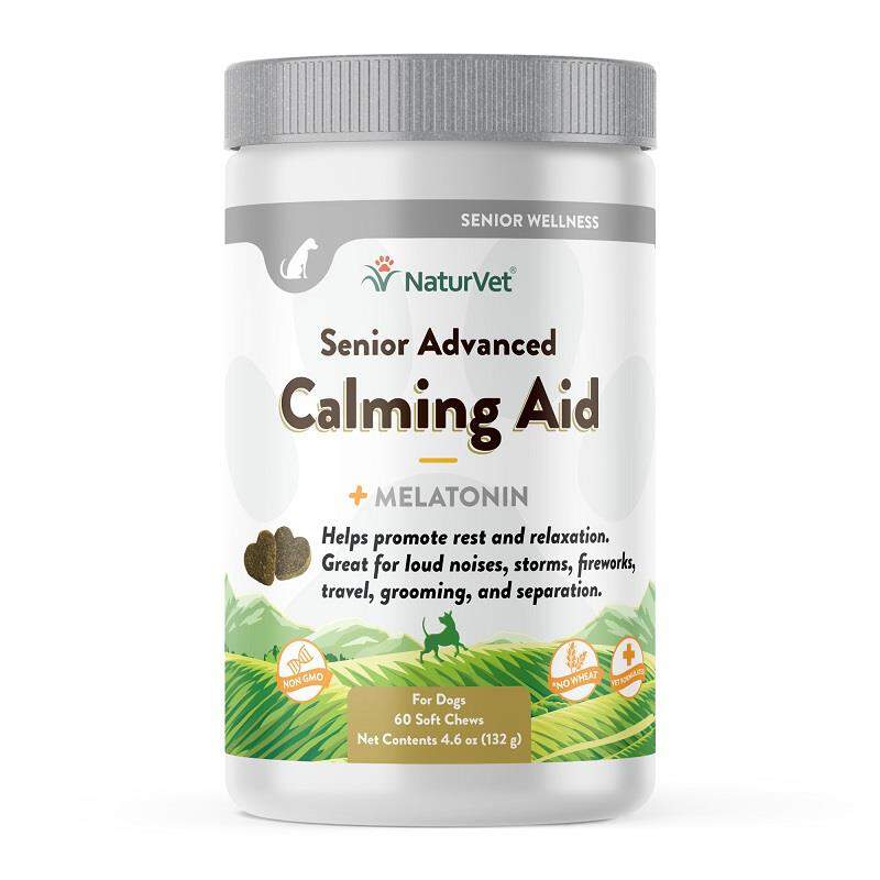 NaturVet Senior Advanced Calming Aid Soft Chews for Dogs