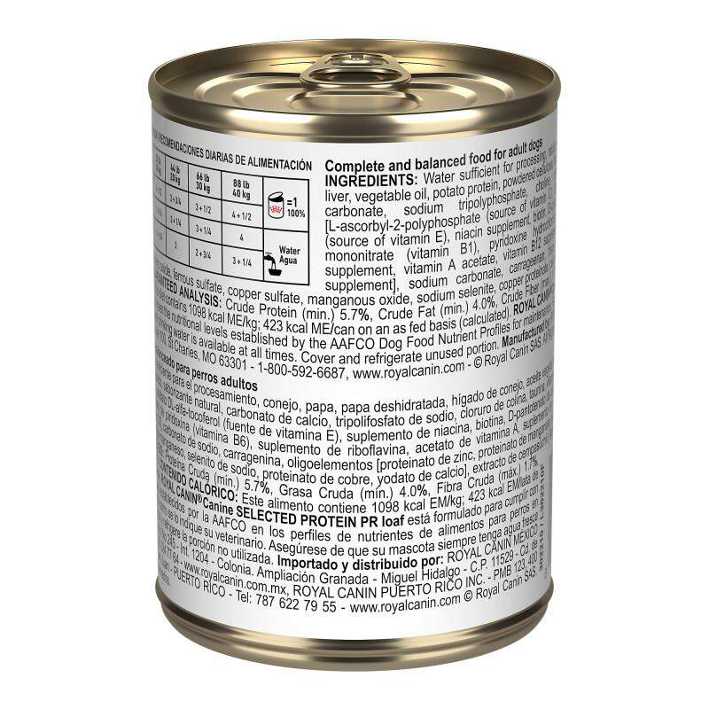 Royal Canin Veterinary Diet Selected Protein Potato & Rabbit Adult Canned Dog Food, 24 x 13.5 oz cans