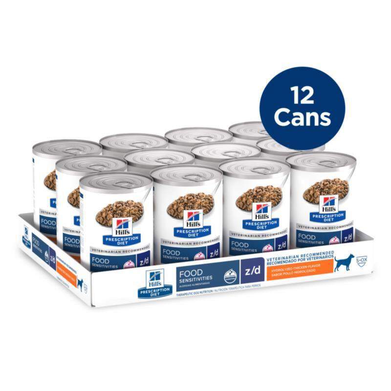 Hill's Prescription Diet z/d Skin/Food Sensitivities Canned Dog Food, 12 x 13 oz cans