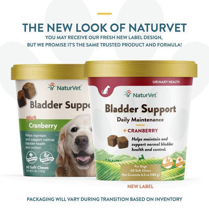 NaturVet Bladder Support Plus Cranberry Soft Chews for Dogs, 60 ct