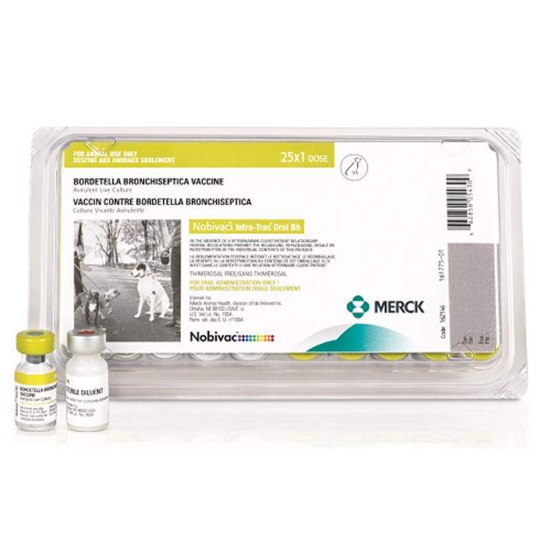 Merck Animal Health Nobivac Canine Intra-Trac Oral Bb Vaccine for Dogs, 25-dosage tray