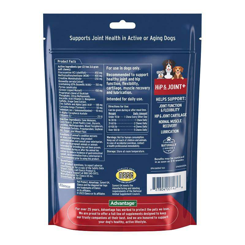 Pet Protect Hip & Joint + Synovi G4 Soft Chews for Dogs