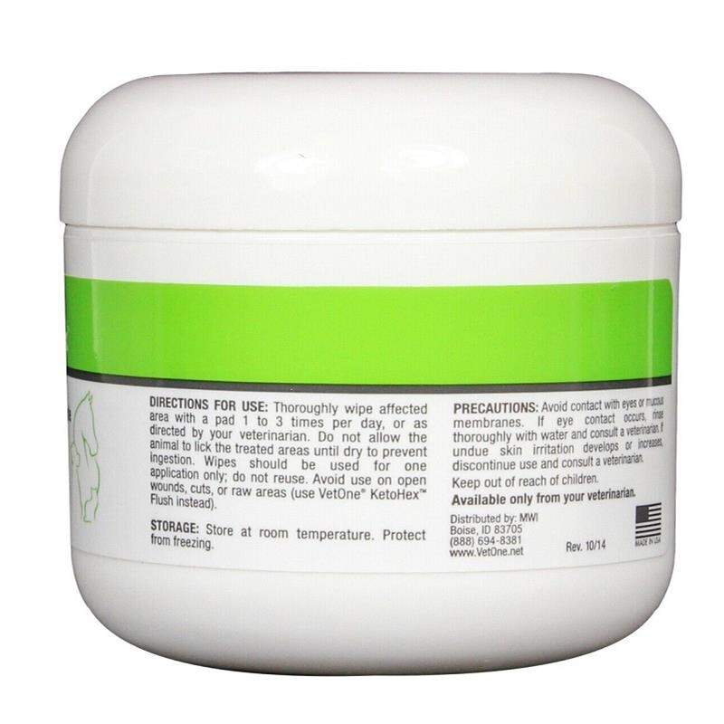 KetoHex Chlorhexidine & Ketoconazole 2" x 2" Wipes, 50 ct