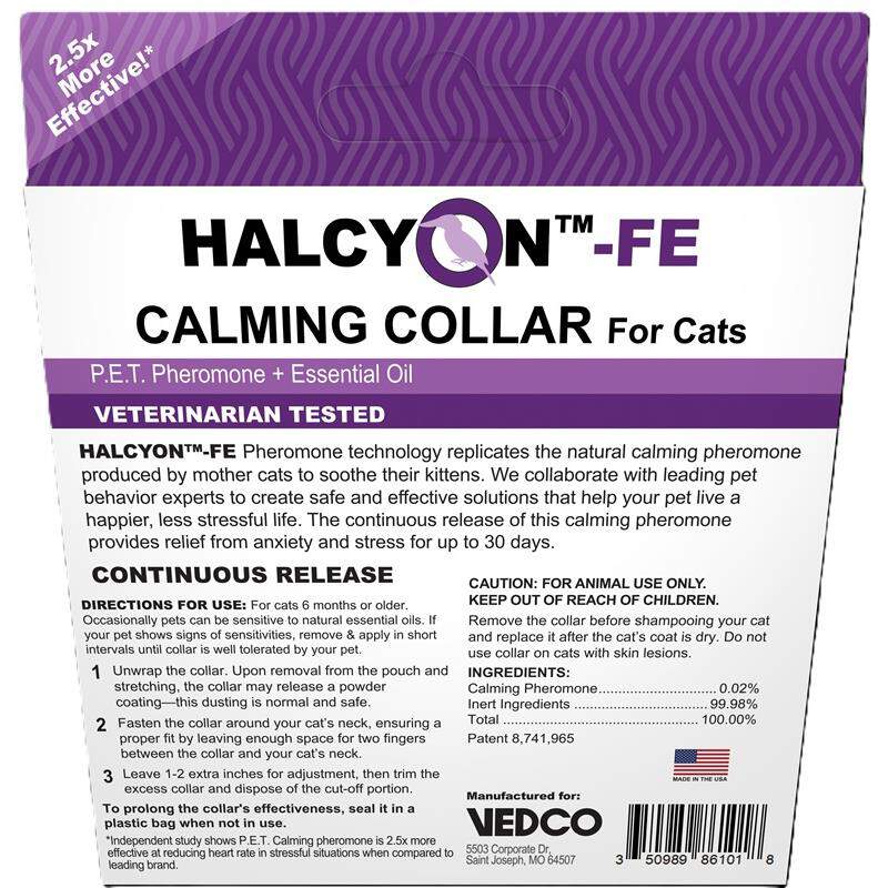 HALCYON-FE Calming Collar for Cats
