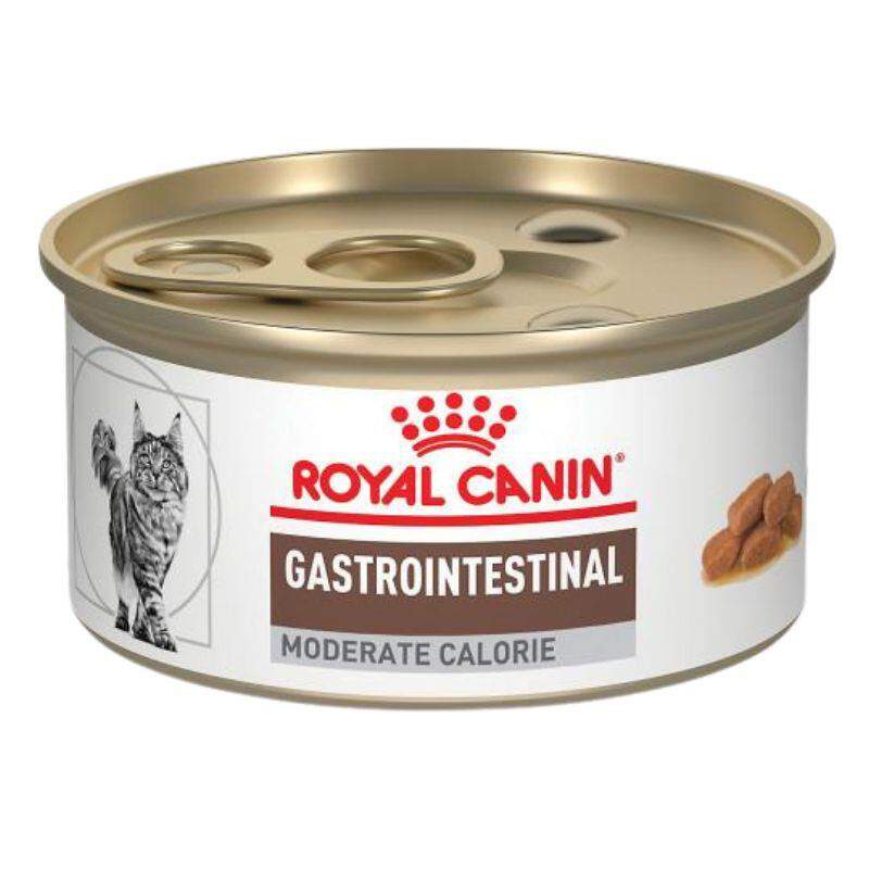 Royal Canin Veterinary Diet Adult Gastrointestinal Moderate Calorie Thin Slices in Gravy Canned Cat Food, 24 x 3 oz cans