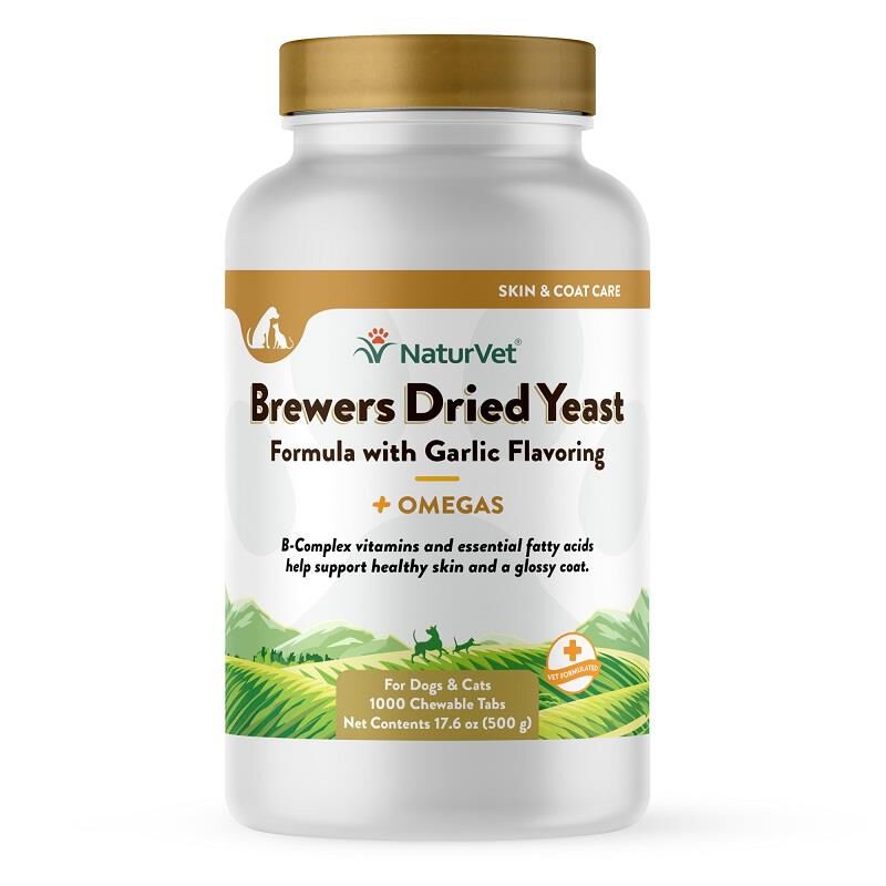 NaturVet Brewer's Dried Yeast Formula plus Omegas Chew Tabs