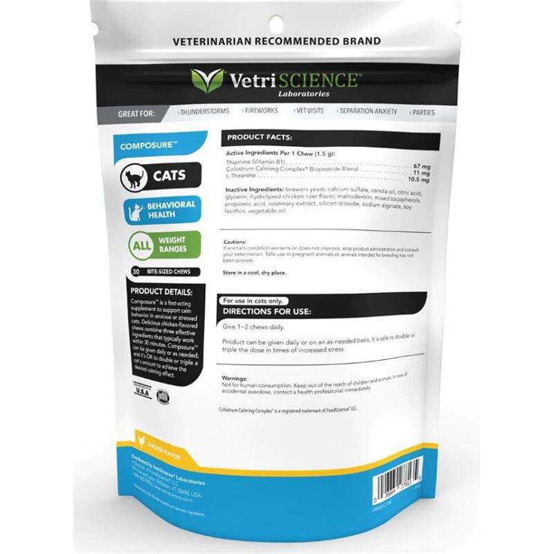 VetriScience Composure Feline, 30 Bite-Sized Chews