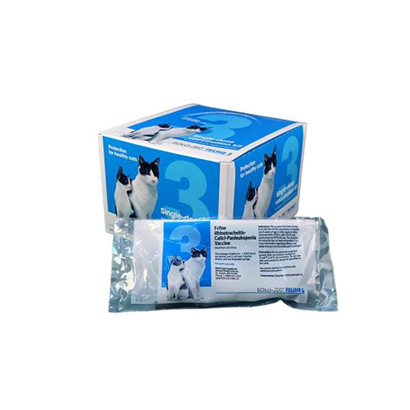 Boehringer Ingelheim Feline Solo Jec 3 Vaccine for Cats, one Dose with syringe
