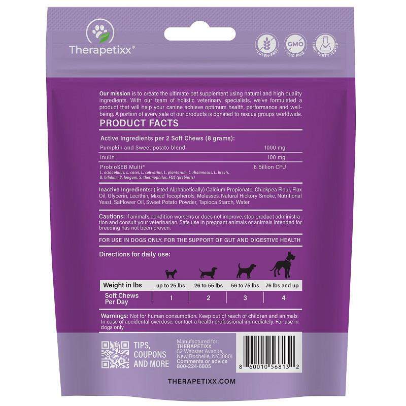 Gut, Prebiotic & Probiotics Soft Chews for Dogs, 60 ct