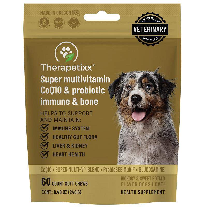 Super Multivitamin CoQ10 & Probiotic Soft Chews for Dogs, 60 ct