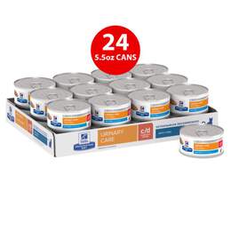 Hill's Prescription Diet c/d Multicare Stress Urinary Care with Tuna Canned Cat Food, 24 x 5.5 oz cans