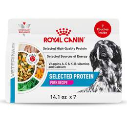 Royal Canin Selected Protein Pork Recipe Fresh Frozen Dog Food, 6.2 lb bag with 7 x 14.1 oz pouches