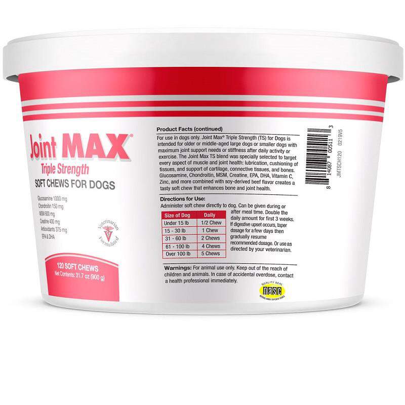 Joint MAX Triple Strength Soft Chews for Dogs