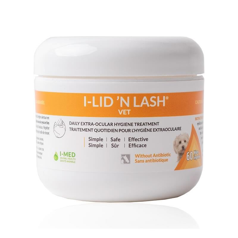 I-Lid 'n Lash Hygiene Vet Wipes, 60 Count