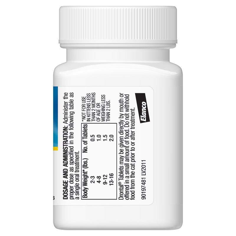 Bayer Animal Health Drontal Tablets Deworming Cats and Kittens, 50 Tablets
