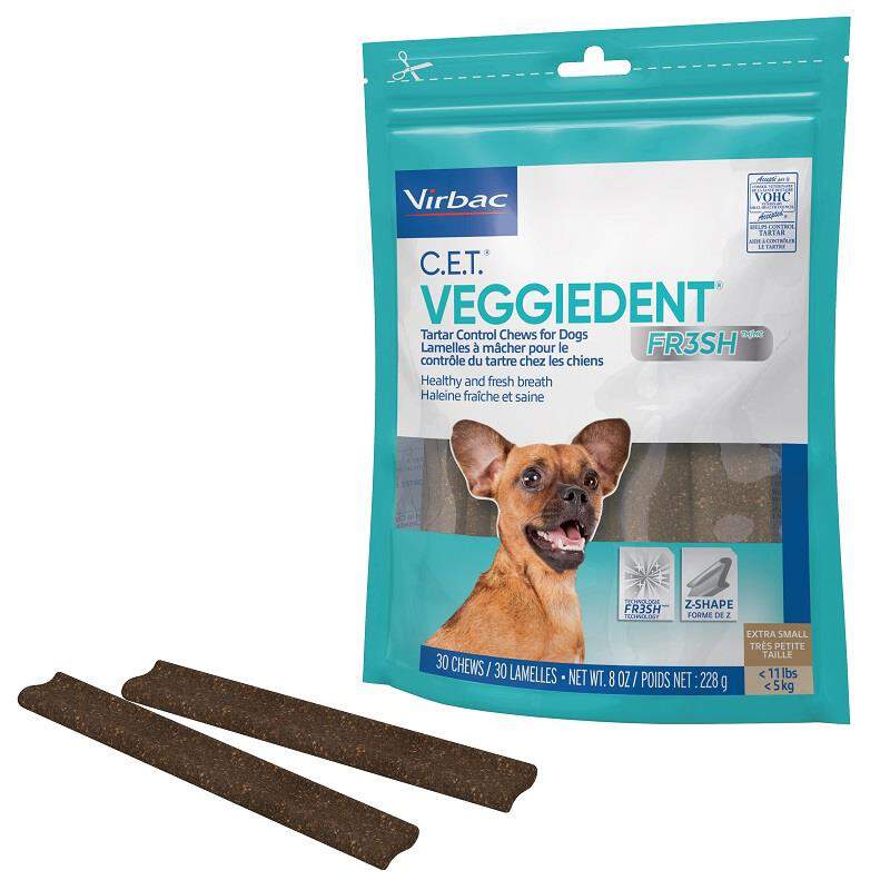 CET Veggiedent Fr3sh Tartar Control Dog Chews, 30 ct