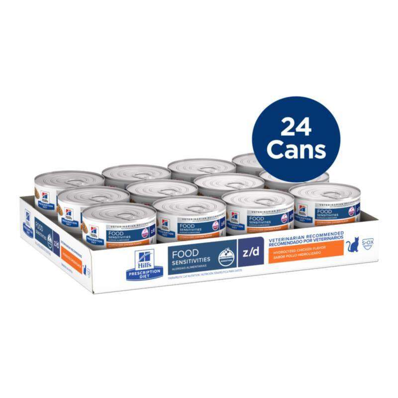 Hill's Prescription Diet z/d Skin/Food Sensitivities Canned Cat Food, 24 x 5.5 oz cans