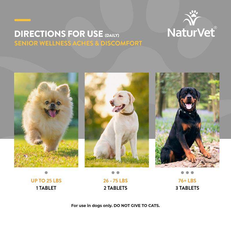 NaturVet Senior Aches & Discomfort, 60 Tabs
