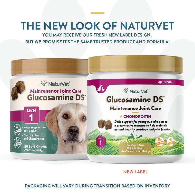 NaturVet Glucosamine DS Level 1, 120 Soft Chews