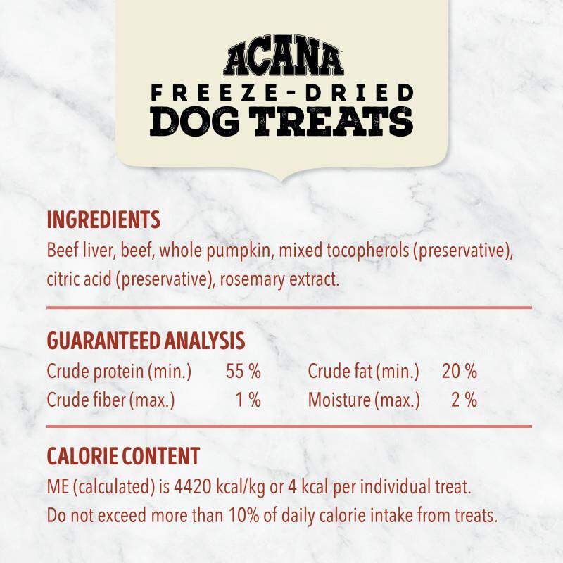 Acana Singles Beef & Pumpkin Freeze-Dried Dog Treats 3.25 oz