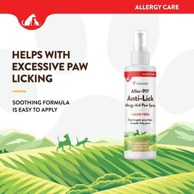 NaturVet Aller-911 Anti-Lick Paw, 8 oz Spray