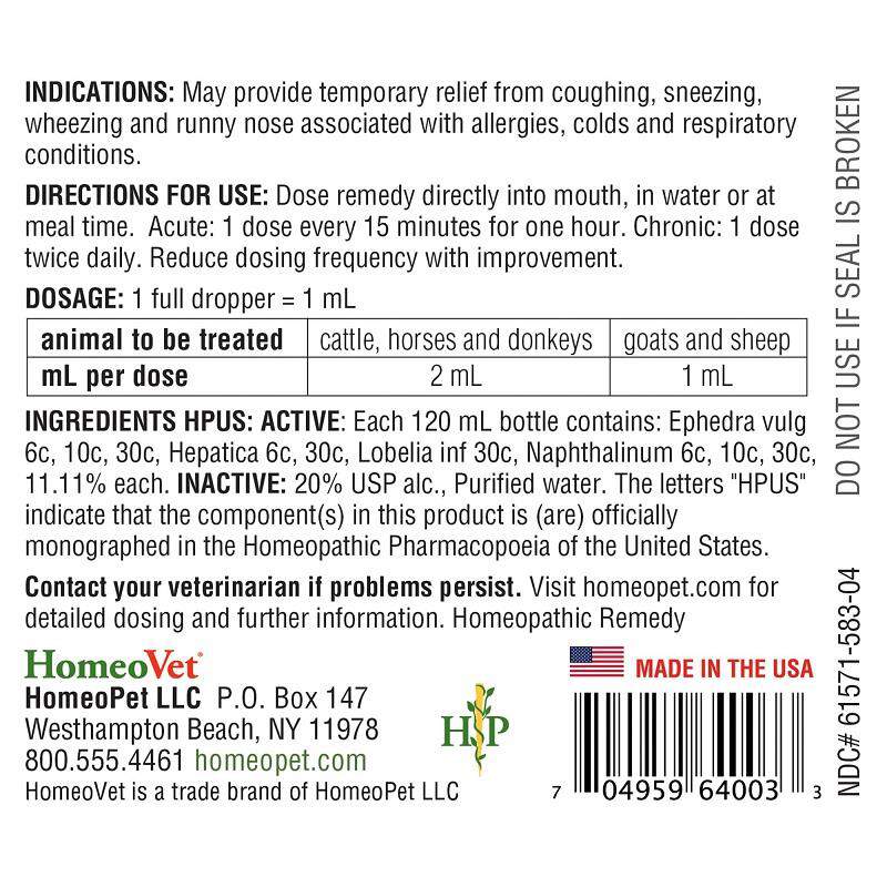EquioPathics Cough & Allergy