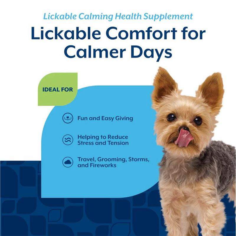 NaturVet Lickable Calming Health Supplement for Dogs, Peanut Butter Flavor, 6.4 fl oz