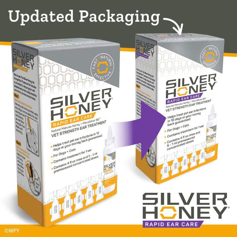 Silver Honey Rapid Ear Care Vet Strength Ear Treatment Rinse + Concentrated Doses
