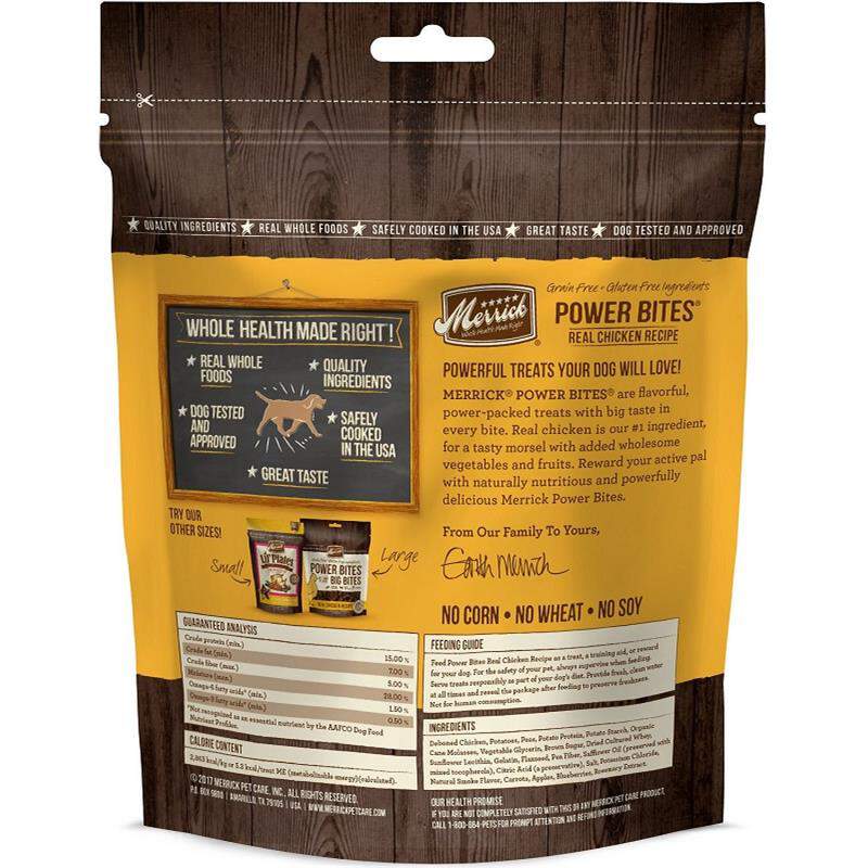 Merrick Power Bites Chicken Soft + Chewy Dog Treats, 6 oz