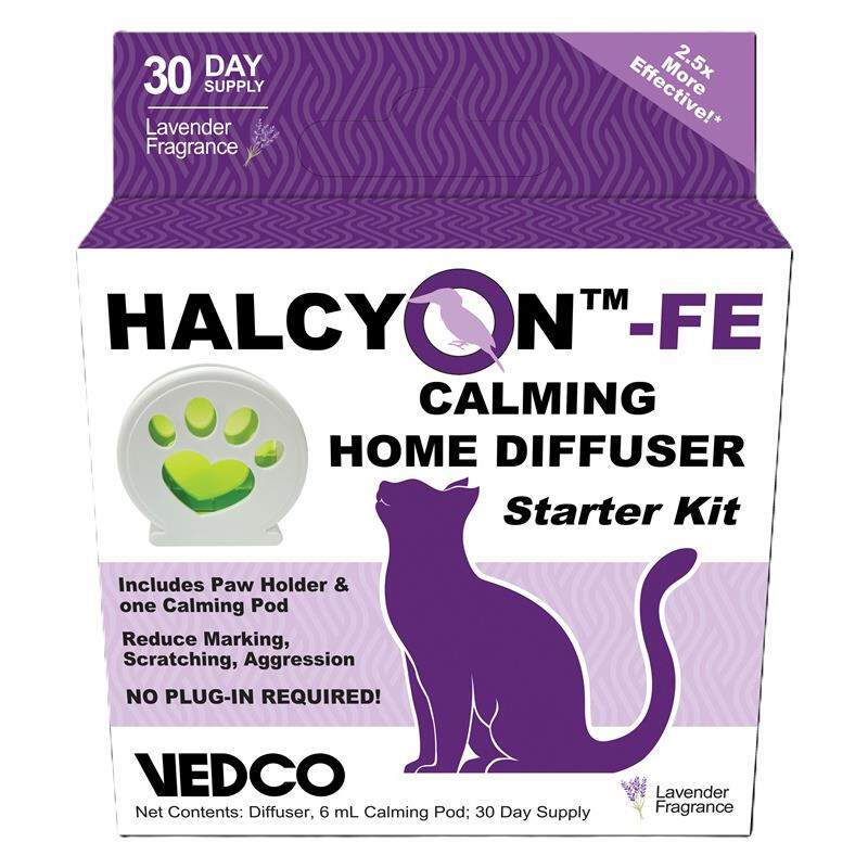 HALCYON-FE Calming Home Diffuser Starter Kit for Cats, 1 Pack