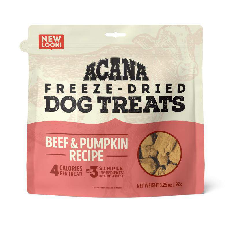 Acana Singles Beef & Pumpkin Freeze-Dried Dog Treats 3.25 oz