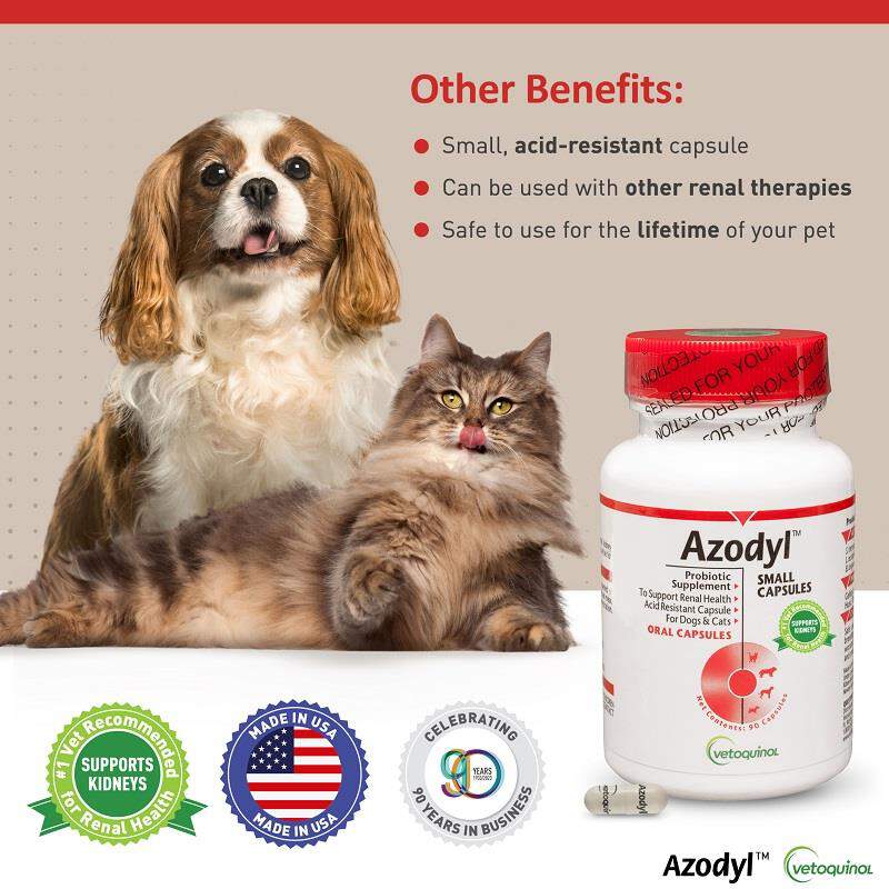 Vetoquinol Azodyl Small Caps for Cats and Dogs, 90 Count