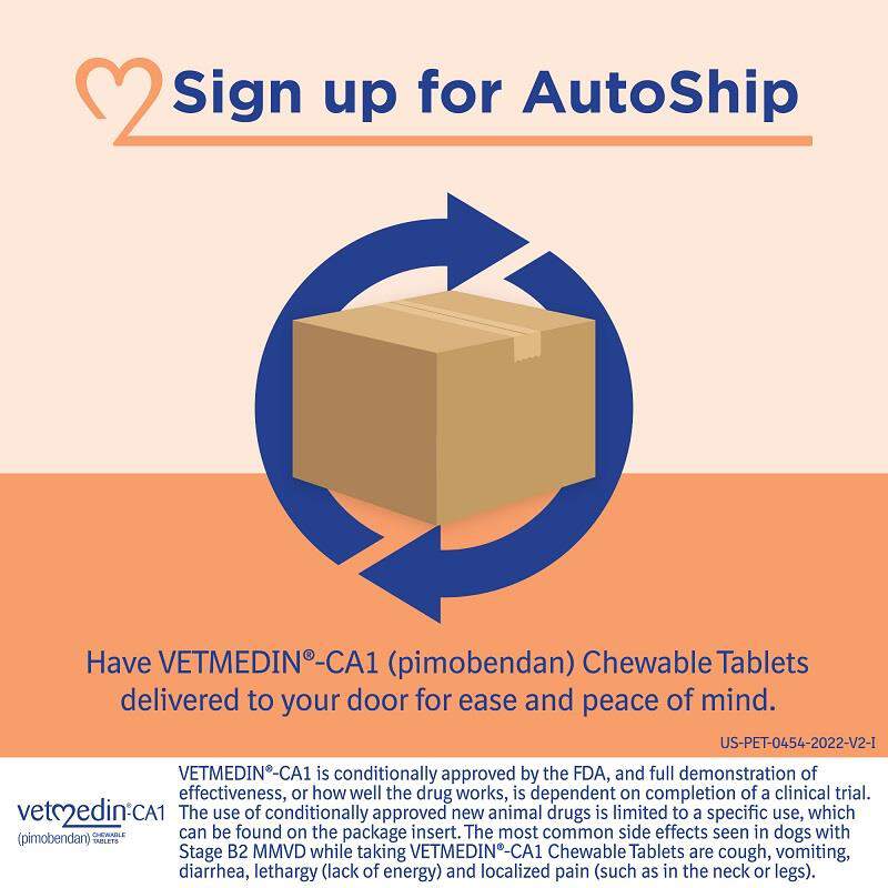Vetmedin-CA1 (pimobendan) Chewable Tablets for Dogs 1.25 mg, 50 Ct.